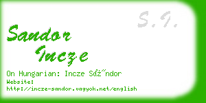 sandor incze business card